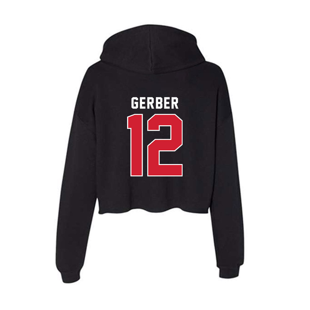 Fairfield - NCAA Men's Soccer : Cameron Gerber - Women's Crop Fleece Hoodie-1