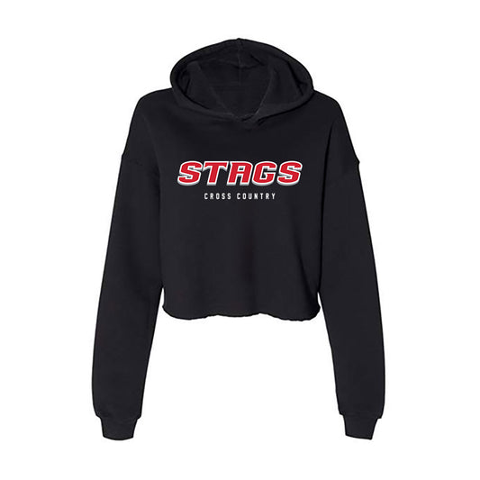 Fairfield - NCAA Women's Cross Country : Emma Preissman - Women's Crop Fleece Hooded Sweatshirt-0