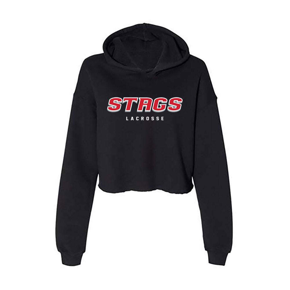 Fairfield - NCAA Men's Lacrosse : Brady Stangle - Women's Crop Fleece Hoodie-0