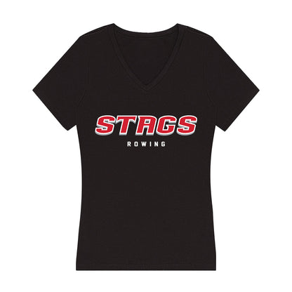 Fairfield - NCAA Men's Rowing : Ryan MacDonnell - Women's V-Neck T-Shirt-0