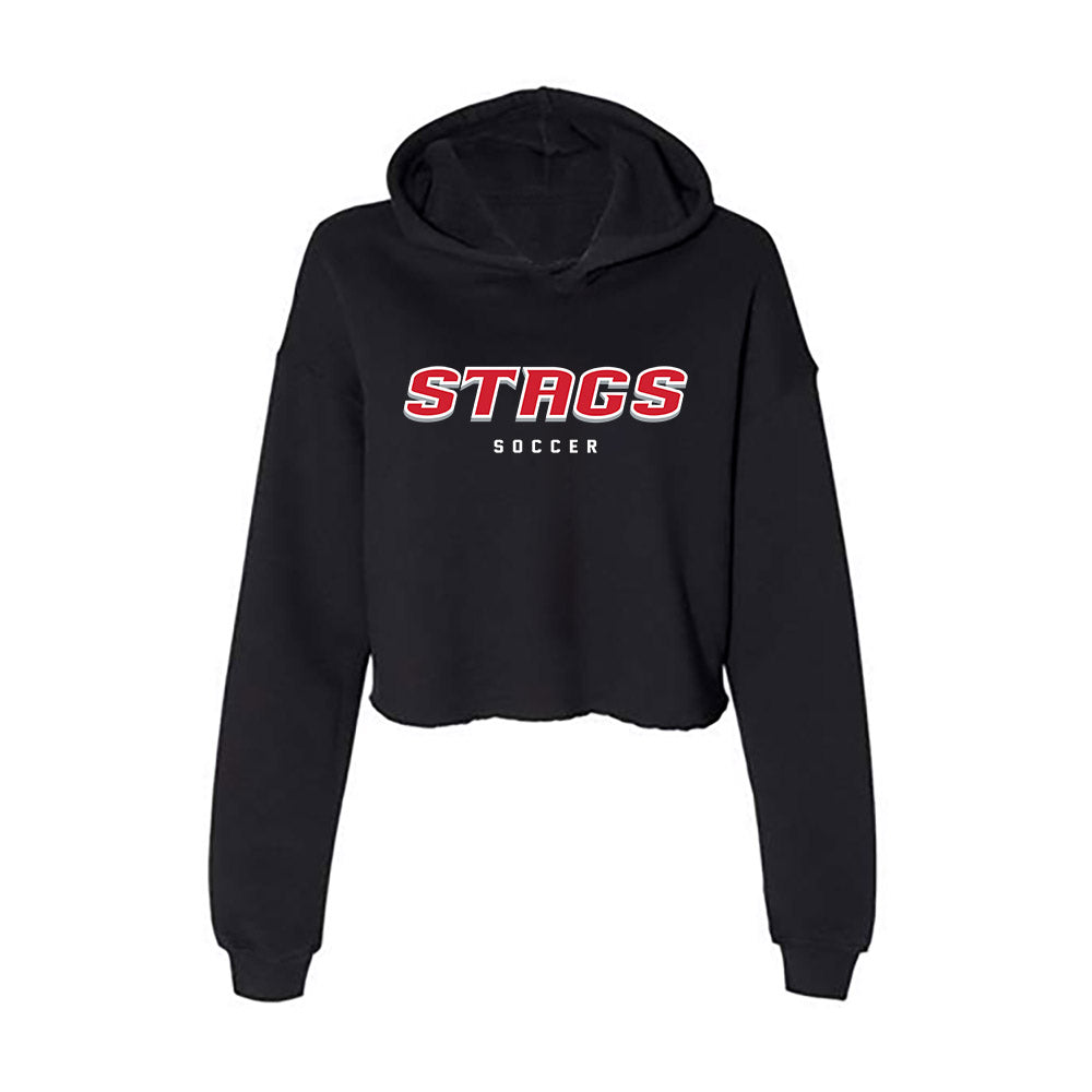 Fairfield - NCAA Men's Soccer : Cristiano Carlos - Women's Crop Fleece Hooded Sweatshirt-0