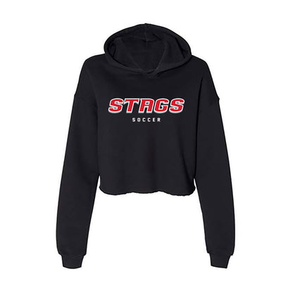 Fairfield - NCAA Men's Soccer : Cristiano Carlos - Women's Crop Fleece Hooded Sweatshirt-0
