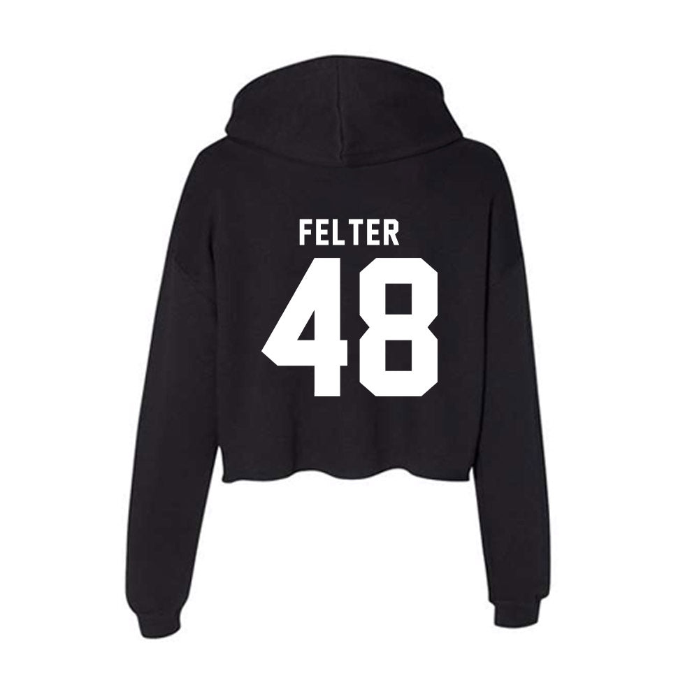 Delaware - NCAA Men's Lacrosse : Casey Felter - Women's Crop Fleece Hoodie-1