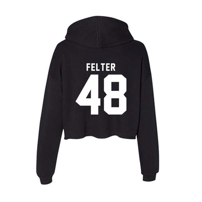 Delaware - NCAA Men's Lacrosse : Casey Felter - Women's Crop Fleece Hoodie-1