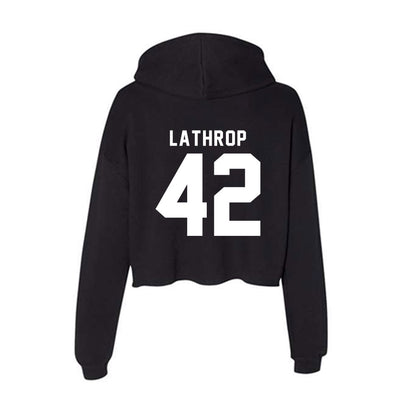 Delaware - NCAA Men's Lacrosse : Keegan Lathrop - Women's Crop Fleece Hoodie-1