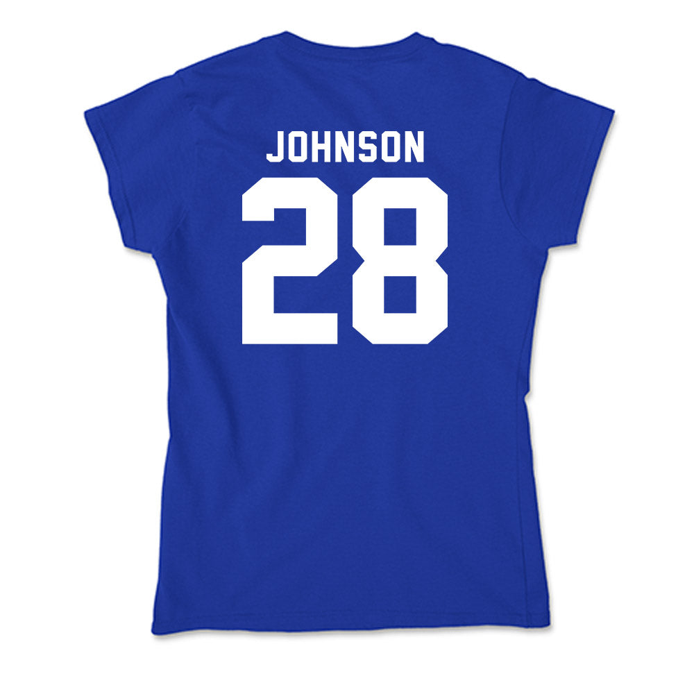 Delaware - NCAA Men's Soccer : Mikey Johnson - Soft Style Women’s T-Shirt-1