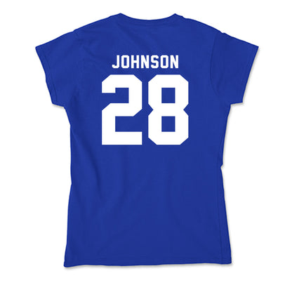 Delaware - NCAA Men's Soccer : Mikey Johnson - Soft Style Women’s T-Shirt-1
