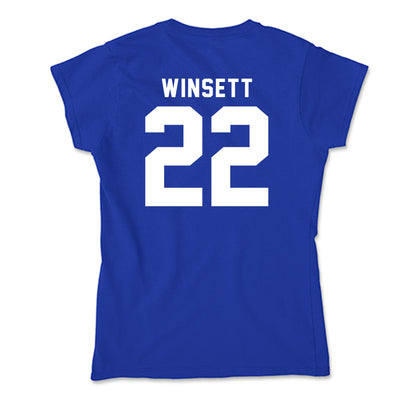 Delaware - NCAA Baseball : Sam Winsett - Soft Style Women’s T-Shirt-1