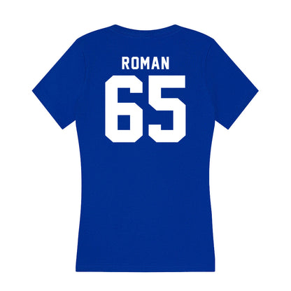 Delaware - NCAA Football : Wahkeem Roman - Women's V-Neck T-Shirt-1