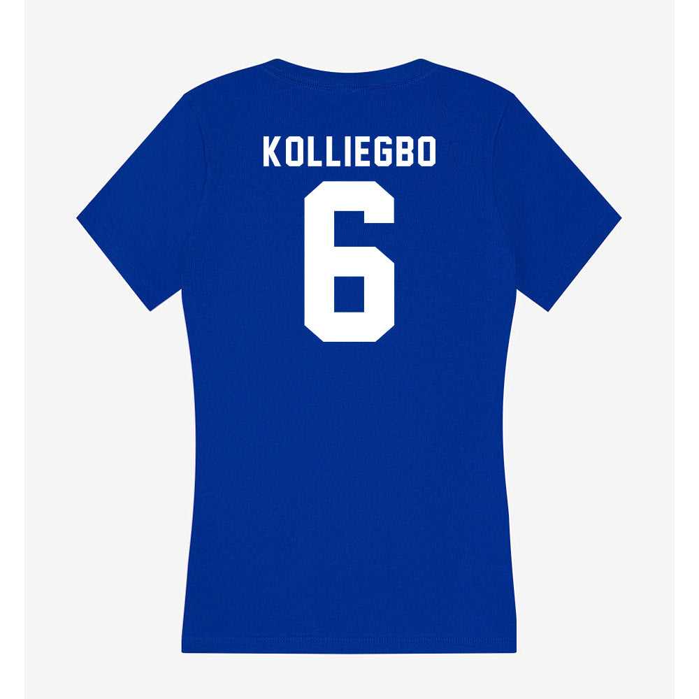 Delaware - NCAA Women's Basketball : Safiatu Kolliegbo - Women's V-Neck T-Shirt-1