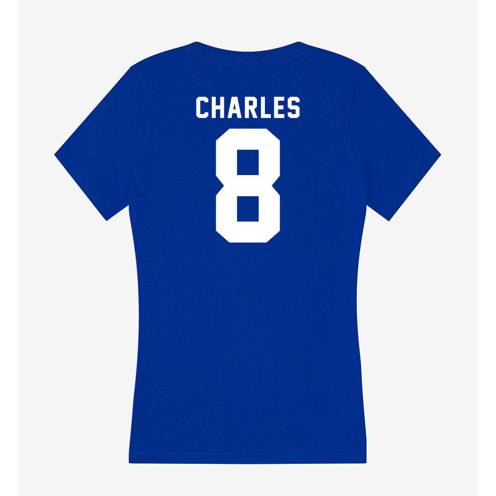 Delaware - NCAA Baseball : Anthony Charles - Women's V-Neck T-Shirt-1