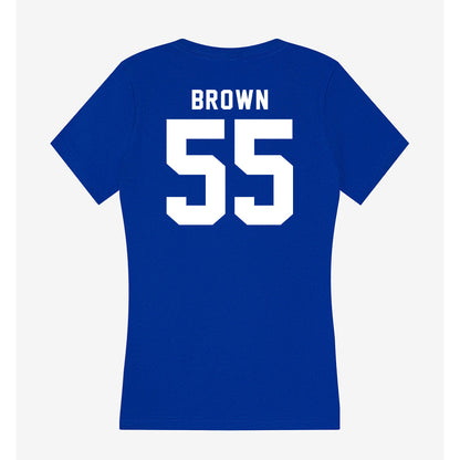 Delaware - NCAA Men's Basketball : Jameel Brown - Women's V-Neck T-Shirt-1