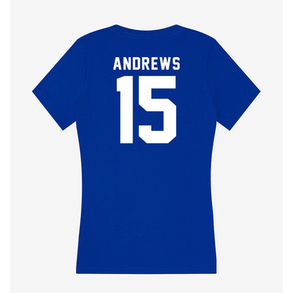 Delaware - NCAA Women's Basketball : Ava Andrews - Women's V-Neck T-Shirt-1