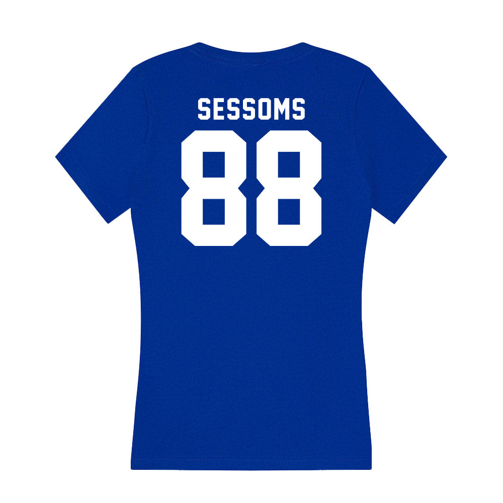 Delaware - NCAA Football : Elijah Sessoms - Women's V-Neck T-Shirt-1