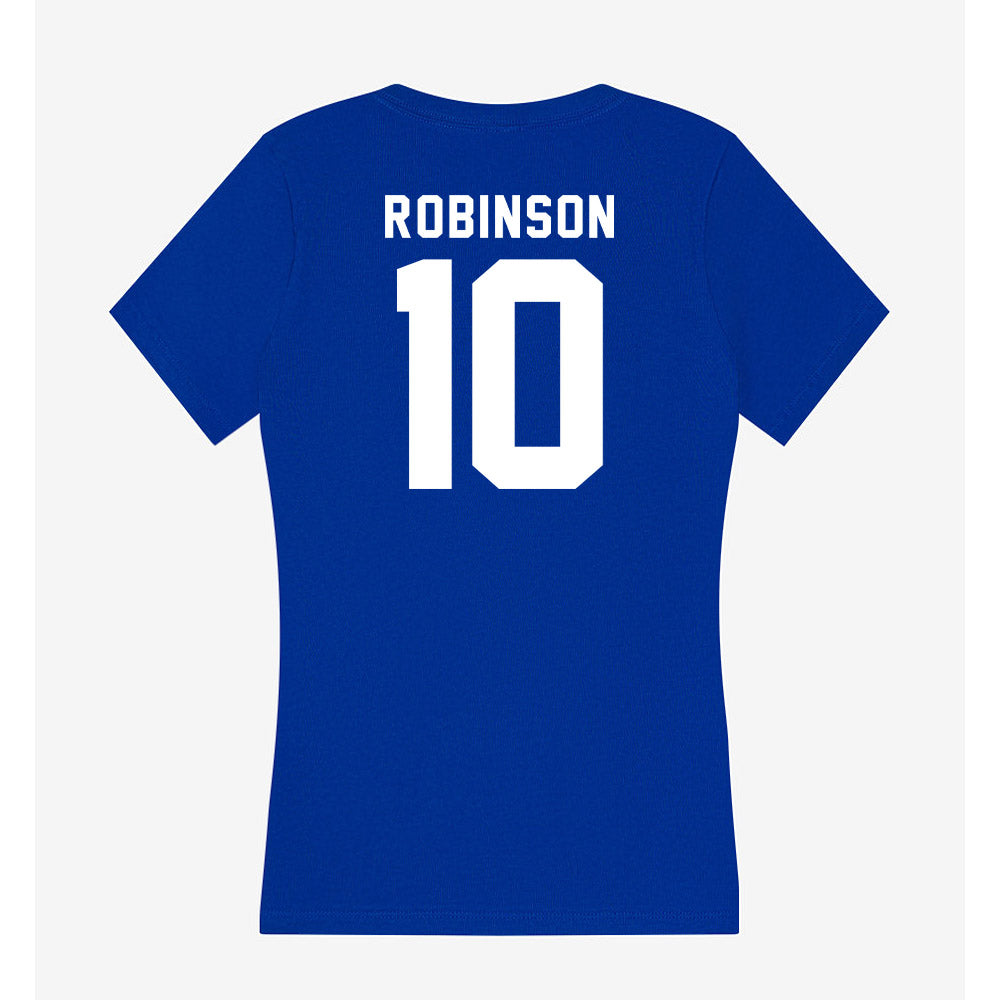 Delaware - NCAA Football : Taesean Robinson - Women's V-Neck T-Shirt-1