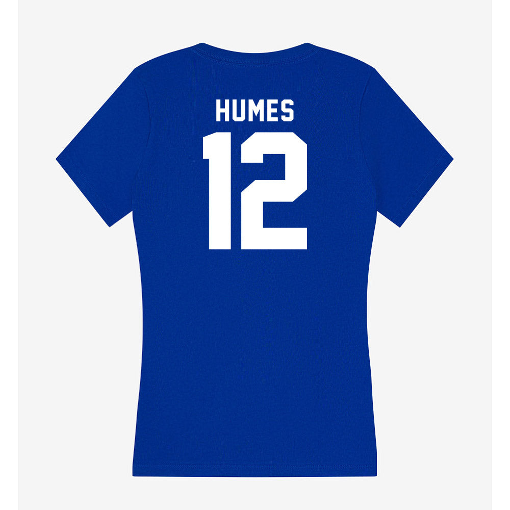 Delaware - NCAA Football : Joshua Humes - Women's V-Neck T-Shirt-1