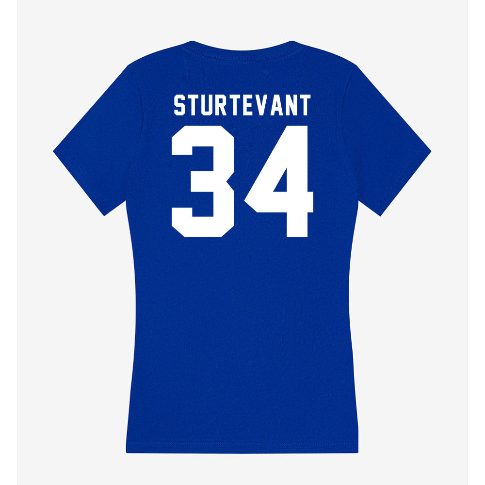 Delaware - NCAA Women's Lacrosse : Riley Sturtevant - Women's V-Neck T-Shirt-1
