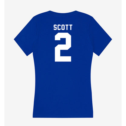 Delaware - NCAA Women's Basketball : Kendall Scott - Women's V-Neck T-Shirt-1