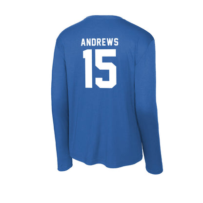 Delaware - NCAA Women's Basketball : Ava Andrews - Activewear Long Sleeve T-Shirt-1