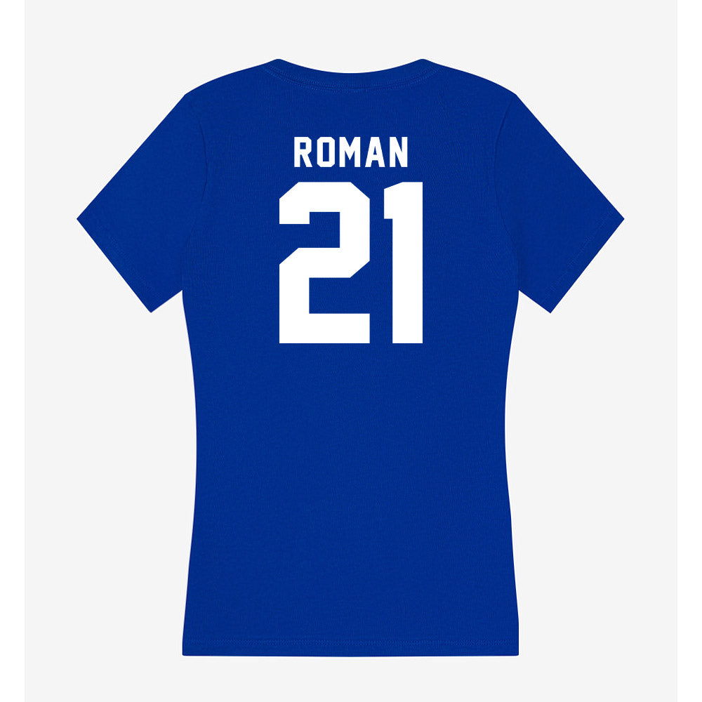 Delaware - NCAA Ice Hockey : Billi Roman - Women's V-Neck T-Shirt-1