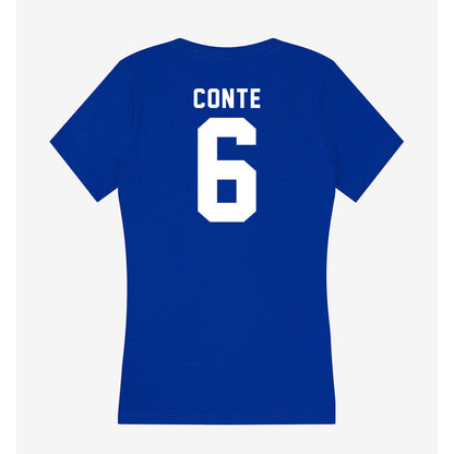 Delaware - NCAA Men's Lacrosse : Scott Conte - Women's V-Neck T-Shirt-1
