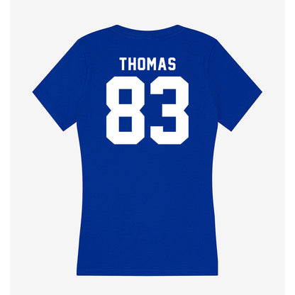 Delaware - NCAA Football : Calvin Thomas - Women's V-Neck T-Shirt-1