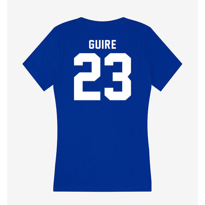 Delaware - NCAA Baseball : Luke Guire - Women's V-Neck T-Shirt-1