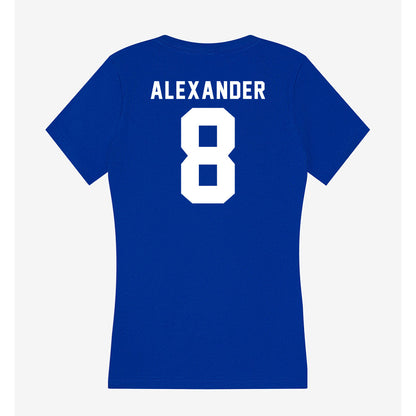 Delaware - NCAA Football : Jaquise Alexander - Women's V-Neck T-Shirt-1