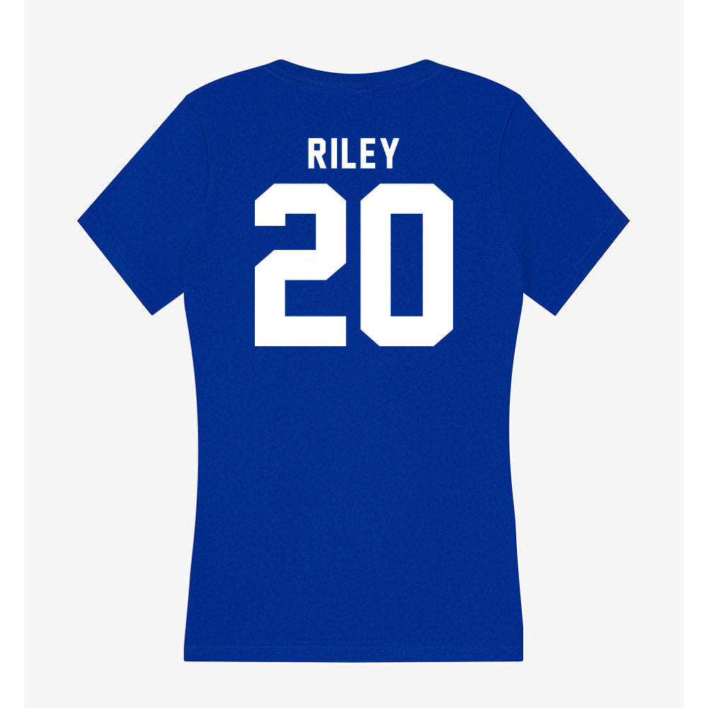 Delaware - NCAA Women's Soccer : Gabby Riley - Women's V-Neck T-Shirt-1