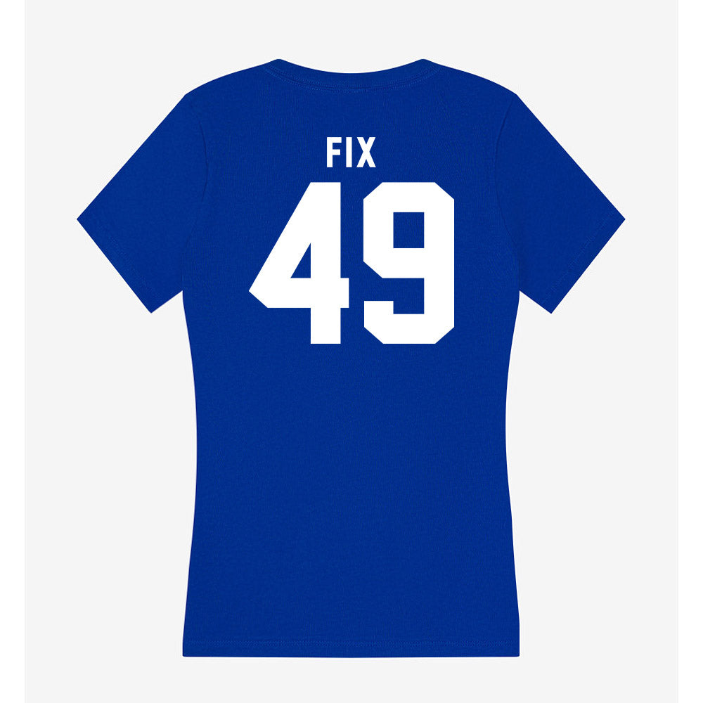 Delaware - NCAA Men's Lacrosse : Franky Fix - Women's V-Neck T-Shirt-1