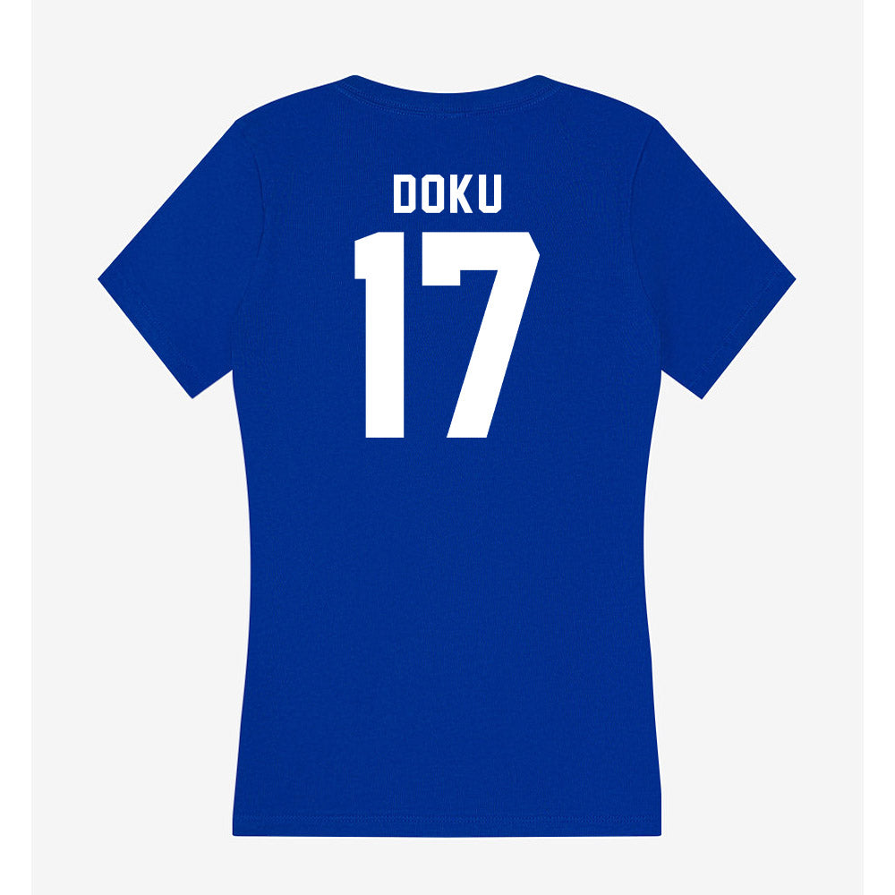Delaware - NCAA Football : Emmanuel Doku - Women's V-Neck T-Shirt-1