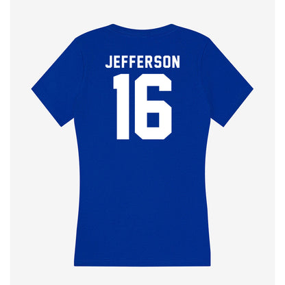 Delaware - NCAA Football : Noah Jefferson - Women's V-Neck T-Shirt-1