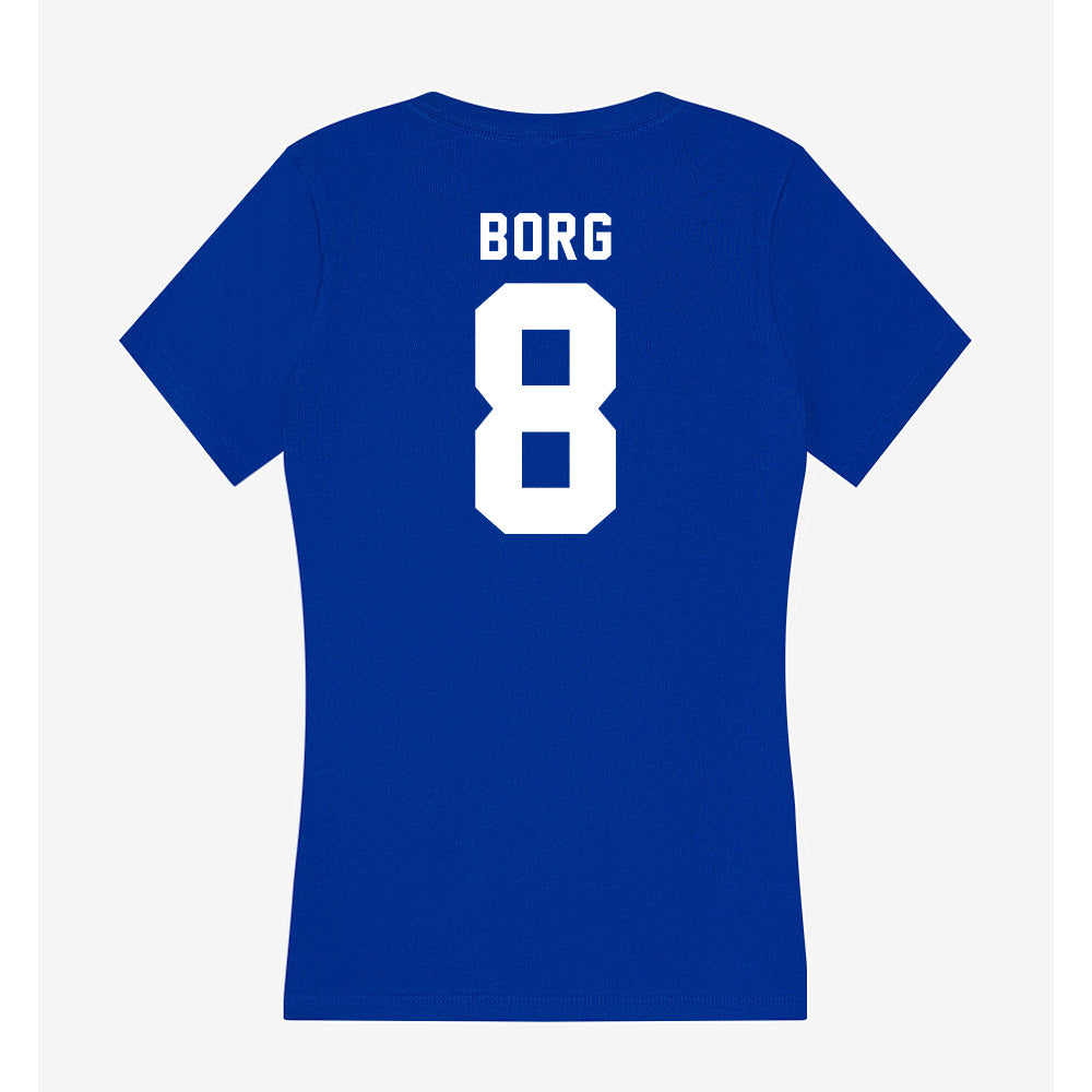Delaware - NCAA Ice Hockey : Victoria Borg - Women's V-Neck T-Shirt-1