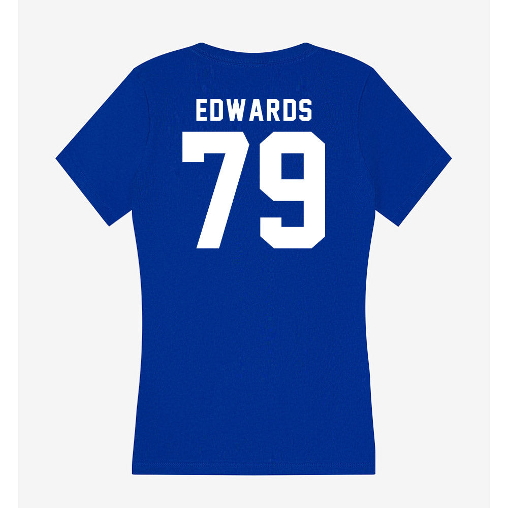 Delaware - NCAA Football : Jaiden Edwards - Women's V-Neck T-Shirt-1