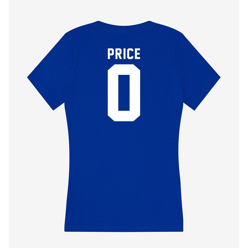 Delaware - NCAA Football : Qyaeir Price - Women's V-Neck T-Shirt-1