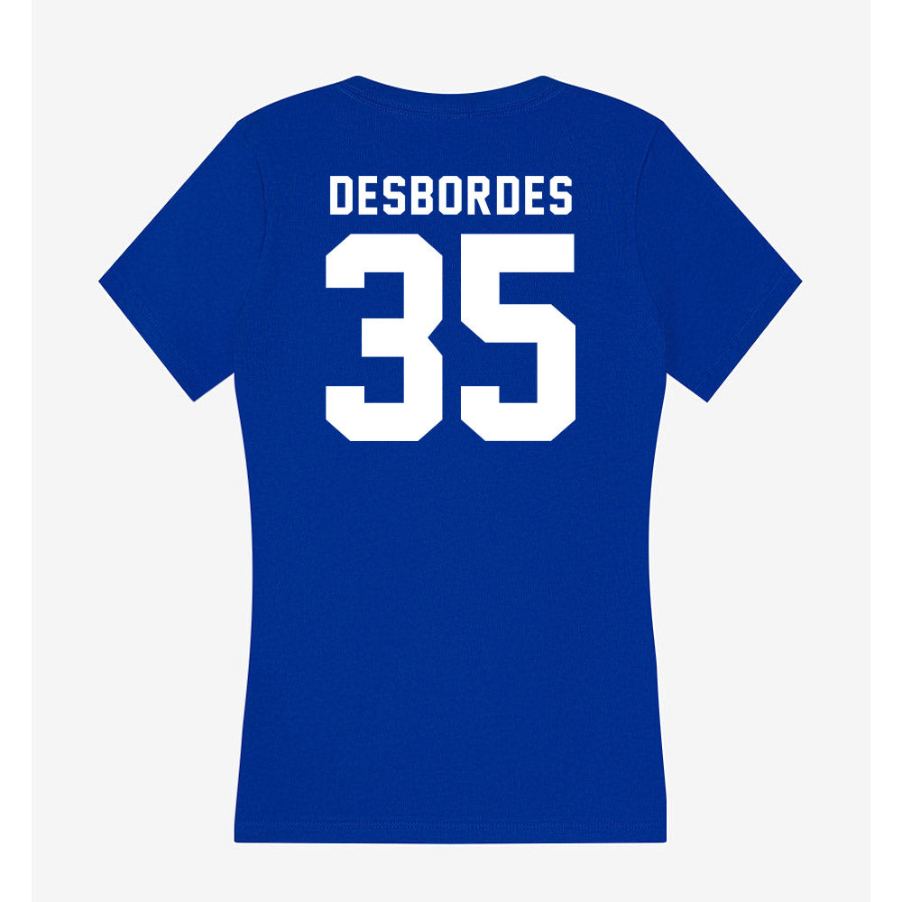 Delaware - NCAA Women's Lacrosse : Nichelle Desbordes - Women's V-Neck T-Shirt-1