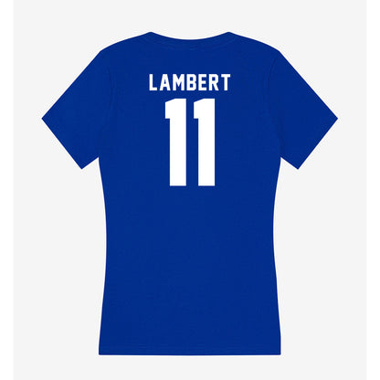 Delaware - NCAA Baseball : Luke Lambert - Women's V-Neck T-Shirt-1