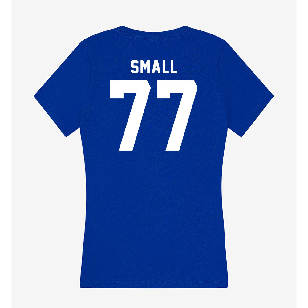 Delaware - NCAA Football : Jack Small - Women's V-Neck T-Shirt-1