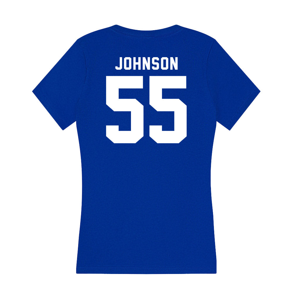 Delaware - NCAA Women's Basketball : Gianna Johnson - Women's V-Neck T-Shirt-1