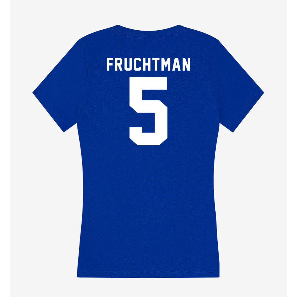 Delaware - NCAA Women's Basketball : Amalia Fruchtman - Women's V-Neck T-Shirt-1
