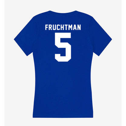Delaware - NCAA Women's Basketball : Amalia Fruchtman - Women's V-Neck T-Shirt-1