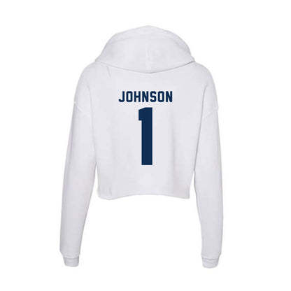 FAU - NCAA Football : Antonio Johnson - Women's Crop Fleece Hoodie-1