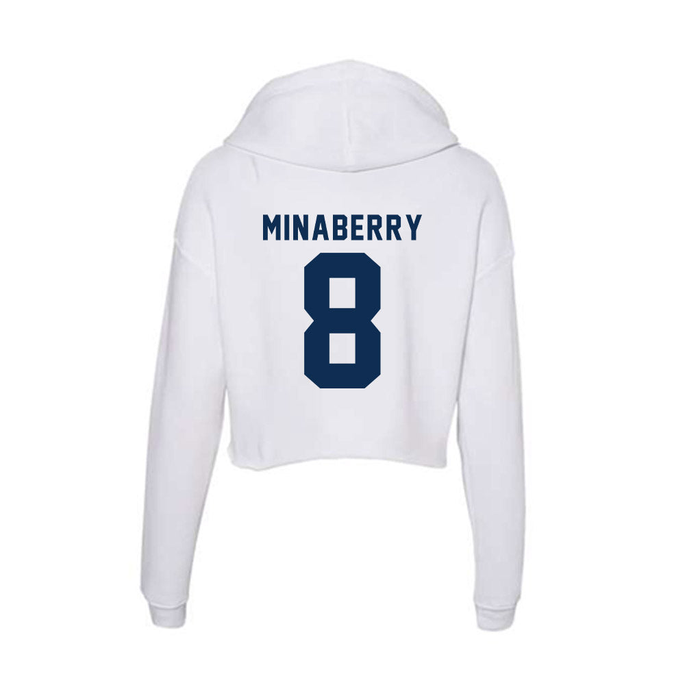 FAU - NCAA Baseball : Justin Minaberry - Women's Crop Fleece Hoodie-1