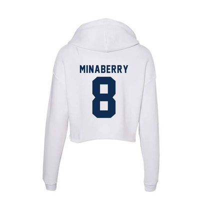 FAU - NCAA Baseball : Justin Minaberry - Women's Crop Fleece Hoodie-1