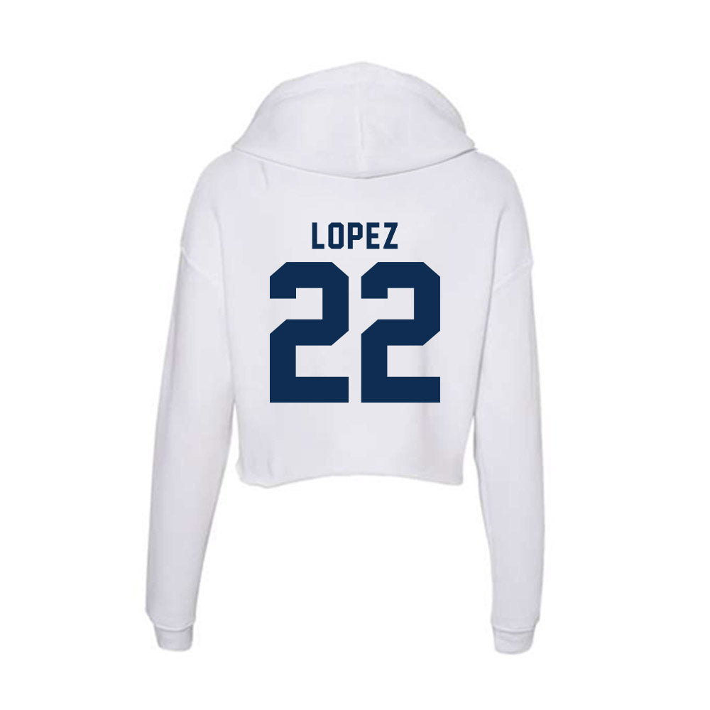 FAU - NCAA Baseball : Jonathan Lopez - Women's Crop Fleece Hoodie-1