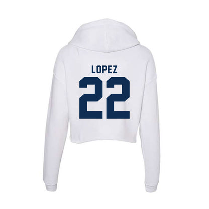 FAU - NCAA Baseball : Jonathan Lopez - Women's Crop Fleece Hoodie-1
