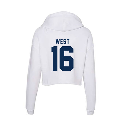 FAU - NCAA Football : Elijah West - Women's Crop Fleece Hoodie-1