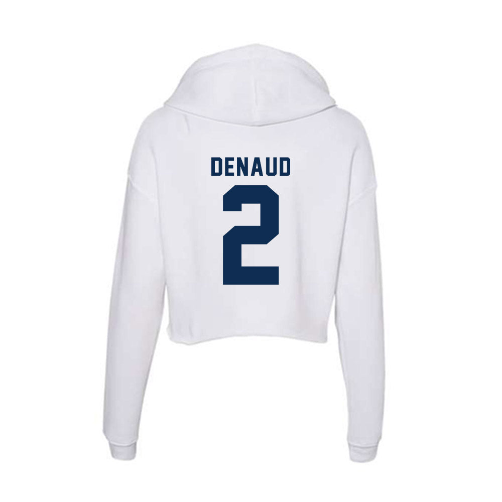 FAU - NCAA Football : wilky denaud - Women's Crop Fleece Hoodie-1
