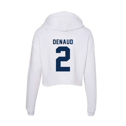 FAU - NCAA Football : wilky denaud - Women's Crop Fleece Hoodie-1