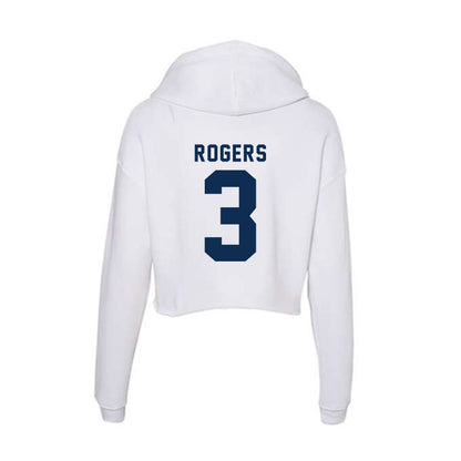 FAU - NCAA Football : Derrick Rogers - Women's Crop Fleece Hoodie-1